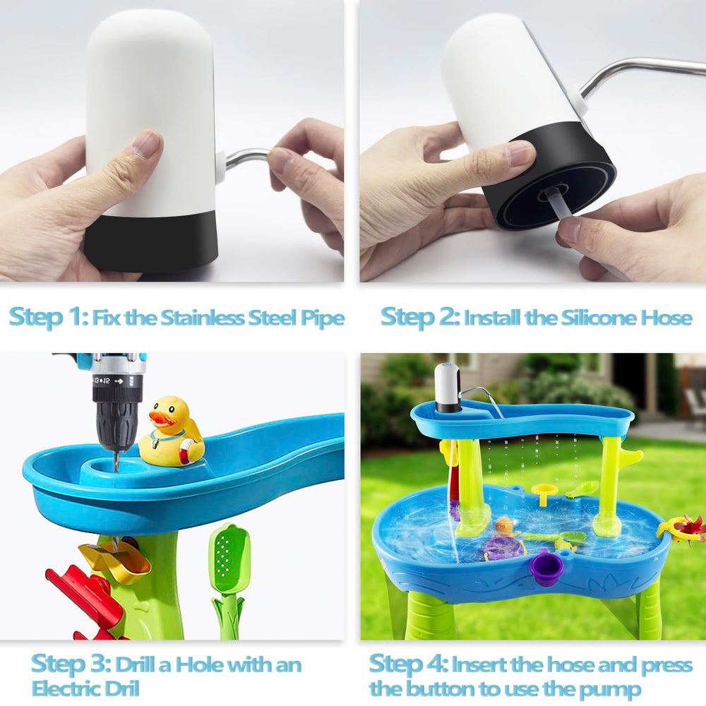 Infowush Water Table Pump lightweight design for easy transport and setup.