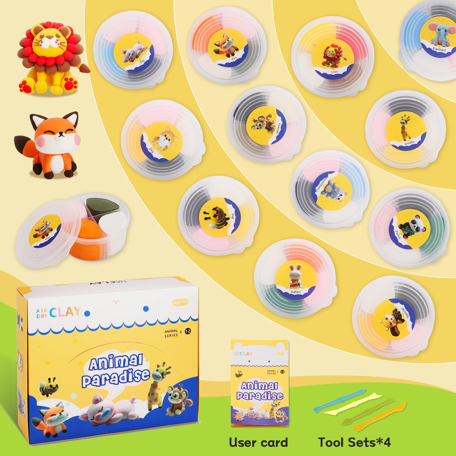 Ingbear sculpting tools included help kids shape details with confidence.