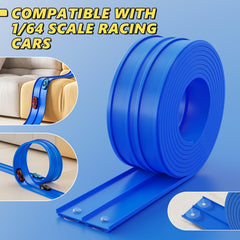 Ingbear suction cups attach track to a window for on-window racing.