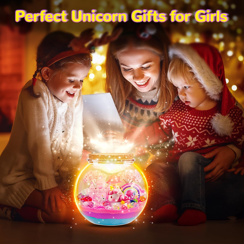 Ingbear Unicorn Terrarium Kit in-use setup for interactive crafting.