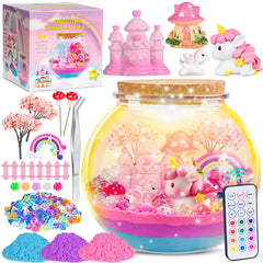 Ingbear Unicorn Terrarium Kit packaging layout shows components for creative play.