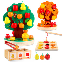 INIFEIDALA Apple Picking Tree supports hands-on sorting and fine motor practice.