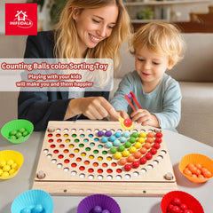 INIFEIDALA color sorting activity with beads promotes color recognition and dexterity