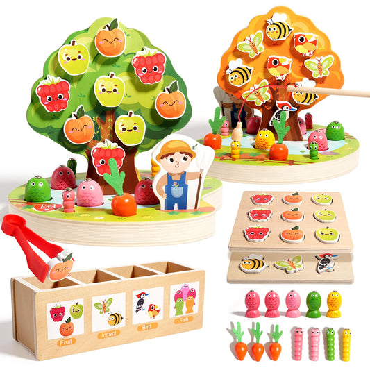 INIFEIDALA fruit blocks magnetic: enhances color sorting and hand-eye coordination