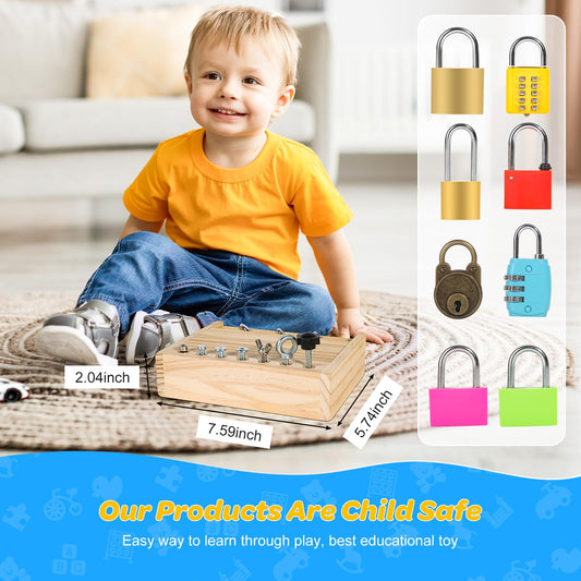 INIFEIDALA lock and key set close up highlighting puzzle solving and coordination