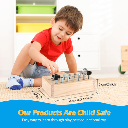 INIFEIDALA Montessori toy travel-friendly—compact wooden design supports learning anywhere.