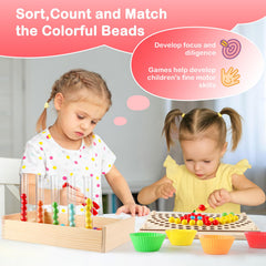 INIFEIDALA sanded wooden toy ensures safe toddler play.