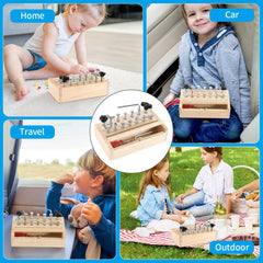 INIFEIDALA Wooden toy construction fosters safe discovery of bolts and shapes.