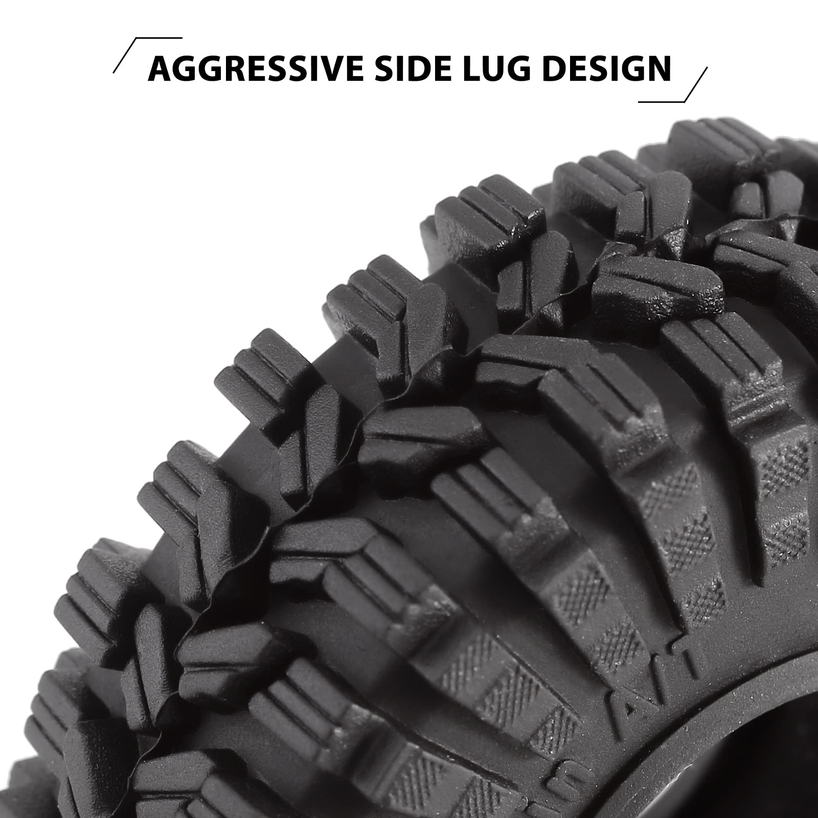 INJORA 1.0 All Terrain S5 Trekker bead seating shows rugged sidewall support.
