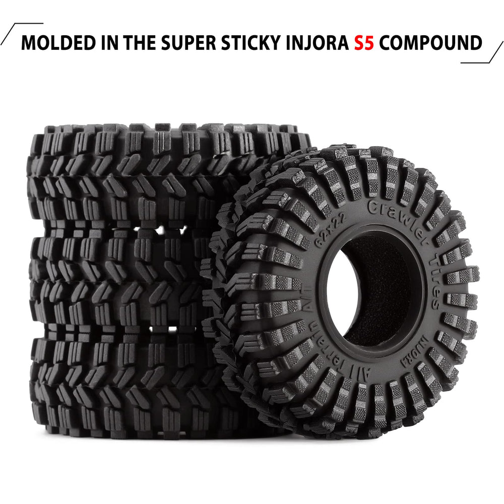 INJORA 1.0 All Terrain S5 Trekker on RC crawler demonstrates versatile terrain readiness.
