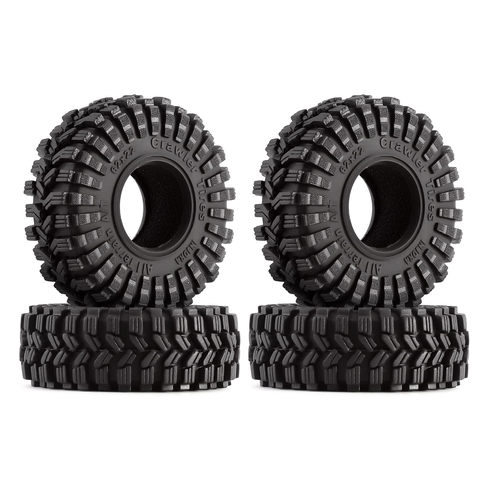 INJORA 1.0 All Terrain S5 King Trekker side view boosts grip on rugged surfaces.