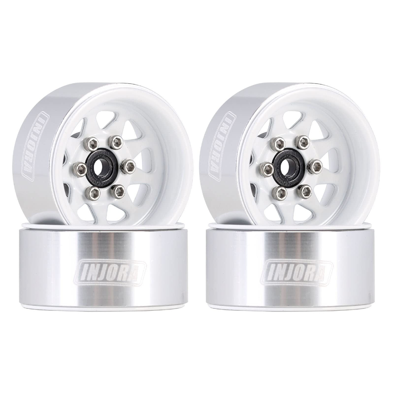 INJORA 1.0 beadlock wheel with stamped steel deep dish for Axial SCX24.