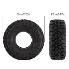 INJORA beadlock-compatible design ensures secure mounting on Axial wheels.