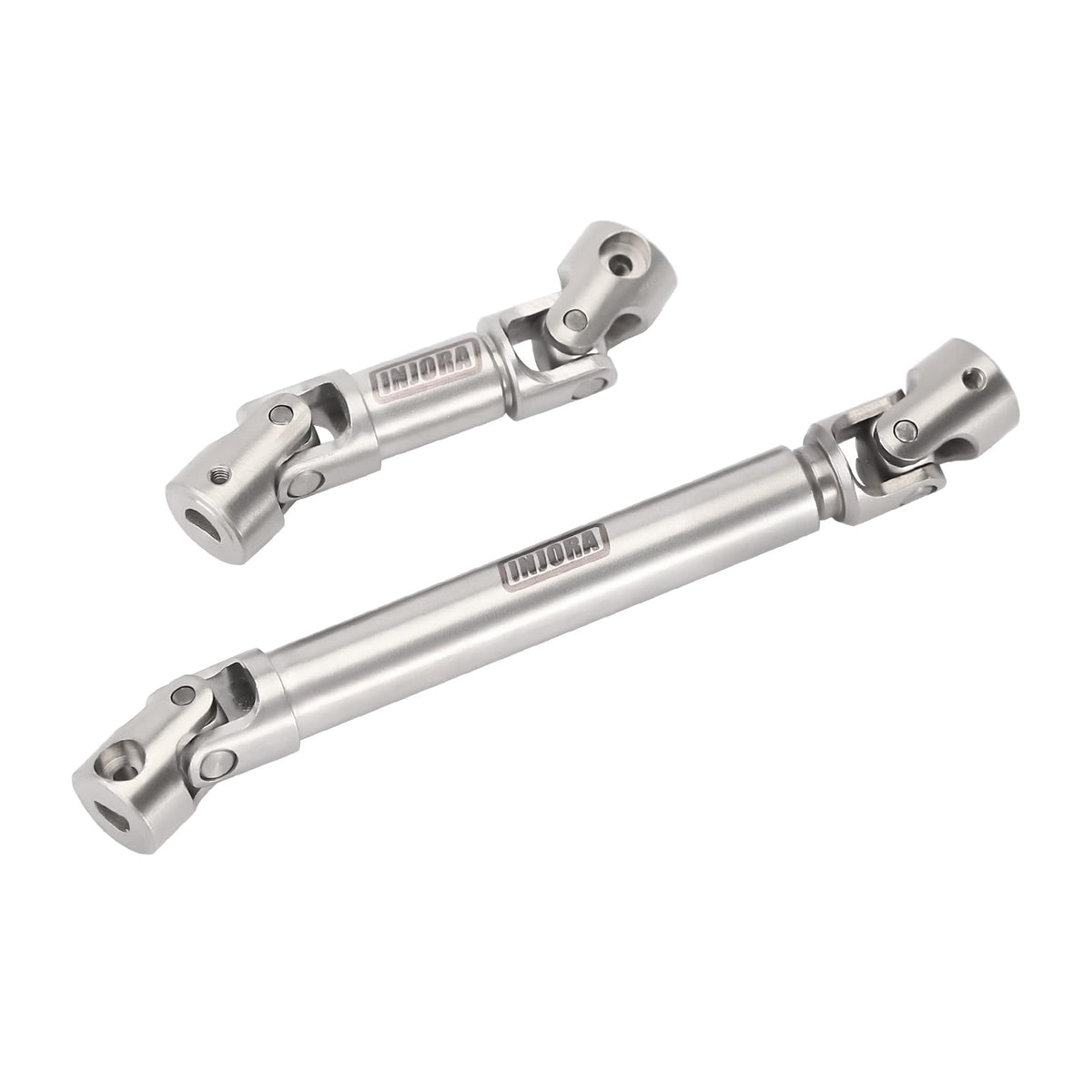INJORA 19g stainless center drive shaft with D-shaped hole for Axial SCX24 upgrade.