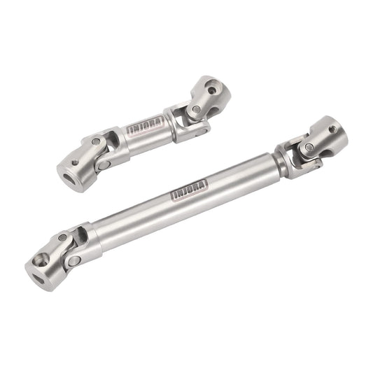 INJORA 19g stainless center drive shaft with D-shaped hole for Axial SCX24 upgrade.