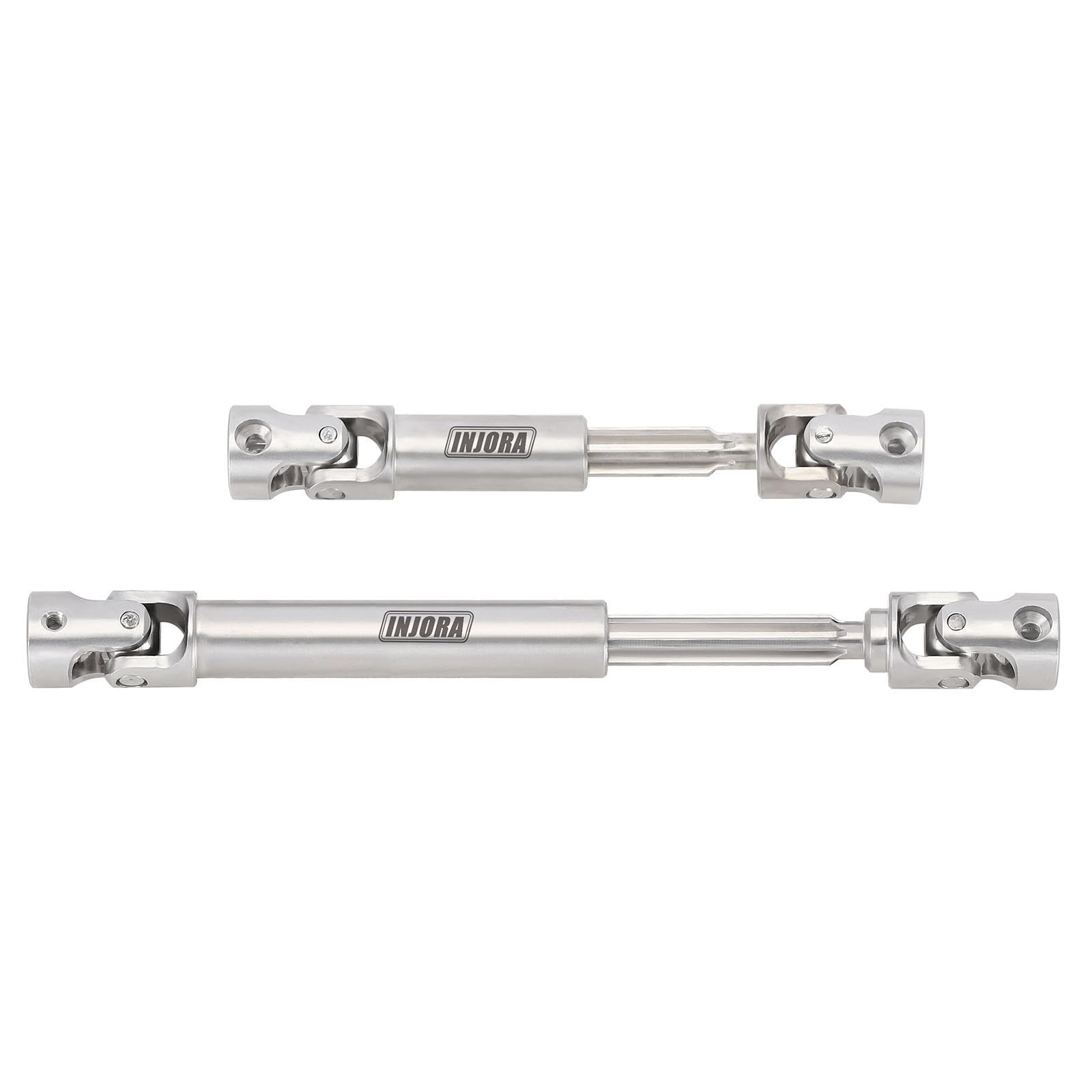 INJORA drive shaft showing spline diameter detail for precise gear mesh on 1/18 RC crawlers