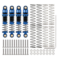 INJORA 27.5mm compressed length helps accurate setup on tight crawlers, blue.