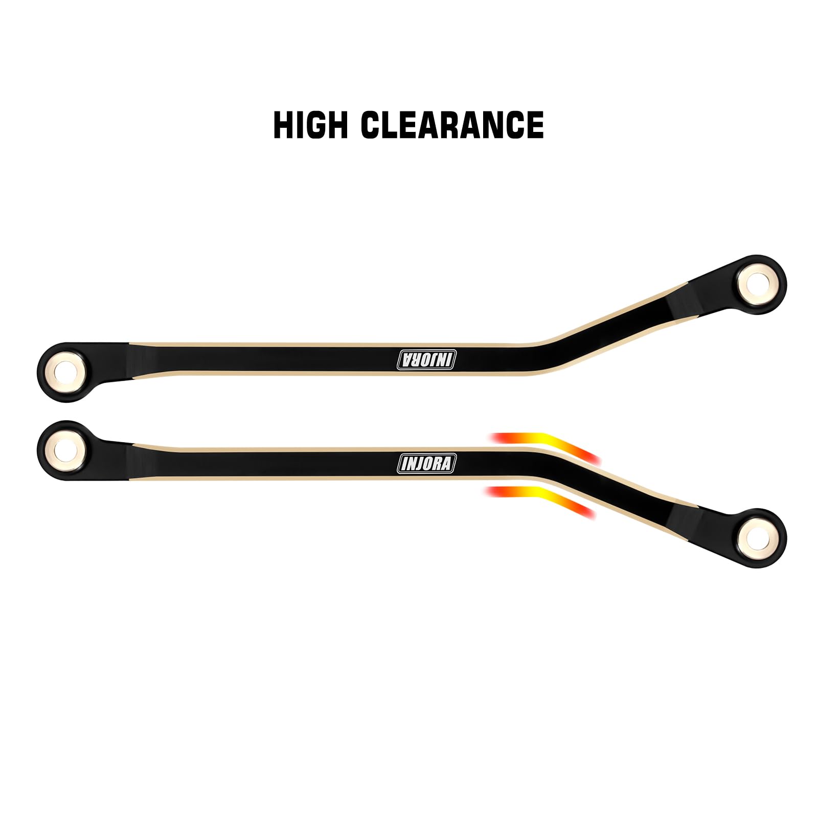 INJORA high-clearance brass link for smoother climbs on TRX4M High Trail F150
