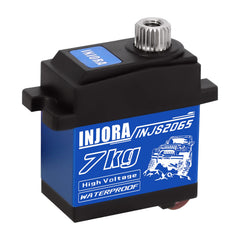 INJORA 7KG 2065 servo front view for precise crawler steering
