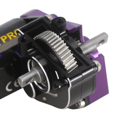 INJORA aluminum housing transmission for SCX24 upgrade, enhanced strength and protection.