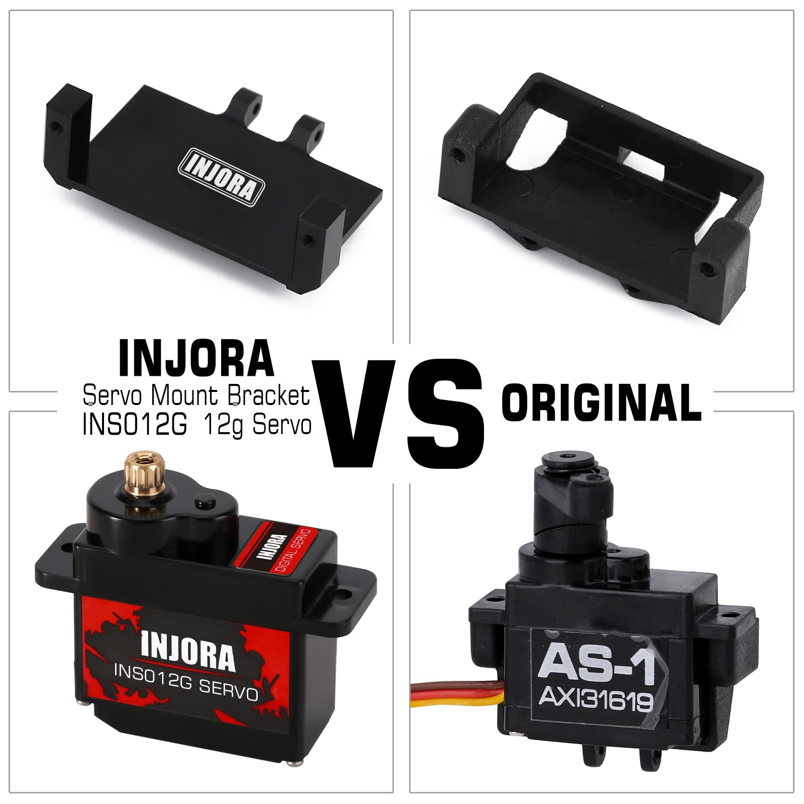 INJORA AX24 installation-ready mount kit for quick swap on SCX24.