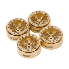 INJORA four-pack brass beadlock wheels ready for upgrade