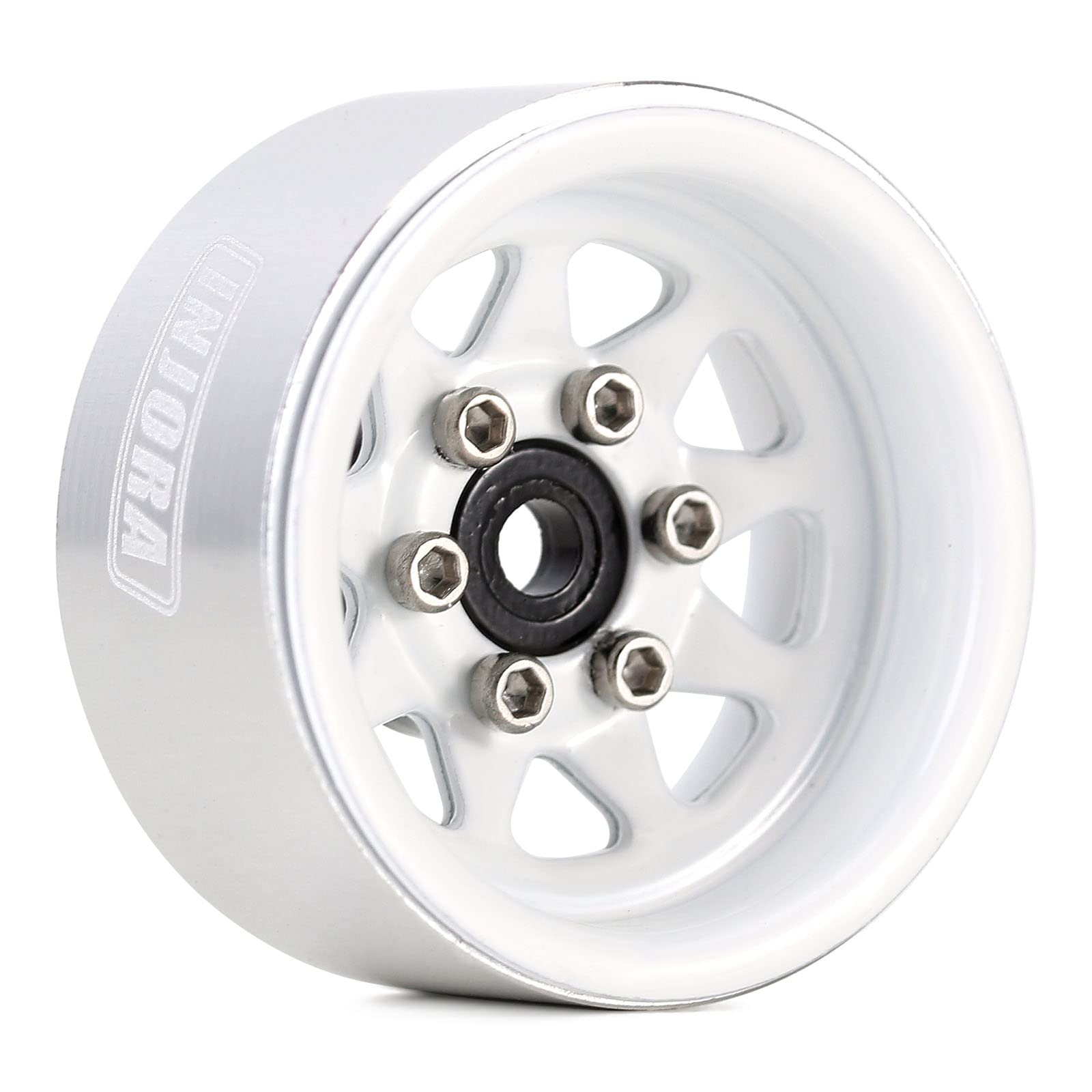 INJORA beadlock wheel with removable center hub for quick setup.