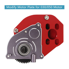 INJORA black anodized gearbox cover detail for a durable, stylish upgrade.