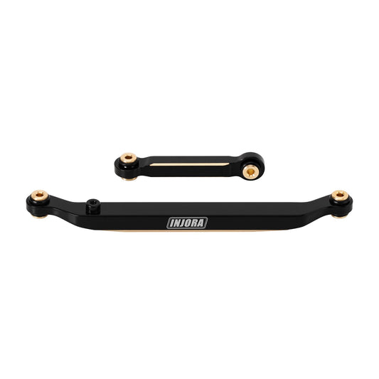 INJORA black brass steering links on a 1/24 SCX24 for improved stability