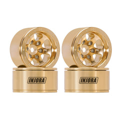 INJORA brass beadlock wheel offset 4.7mm improves stability on RC crawlers.