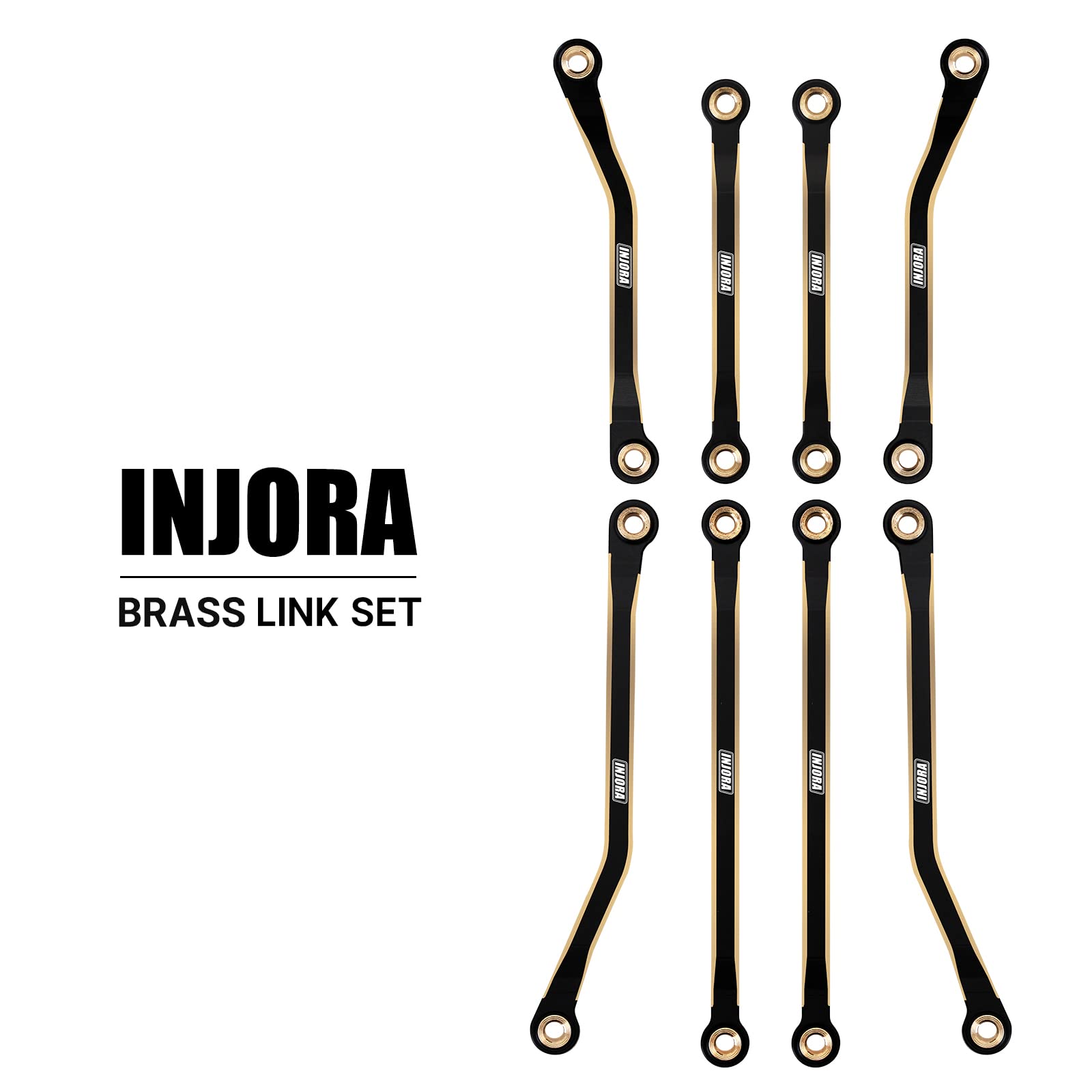 Brass chassis links in black coating highlight durability and corrosion resistance