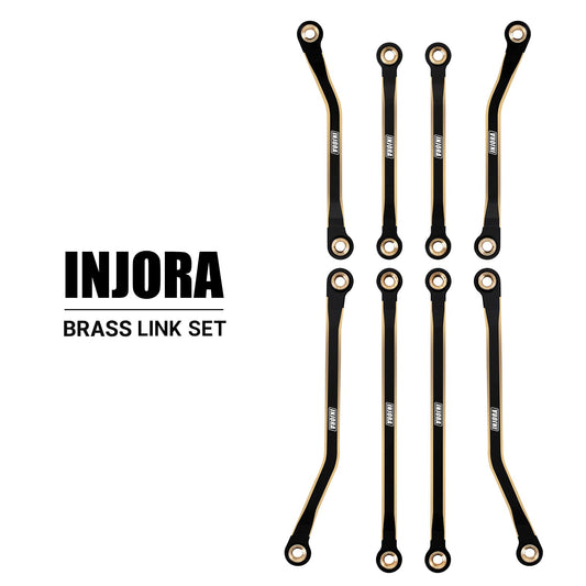 Brass chassis links in black coating highlight durability and corrosion resistance