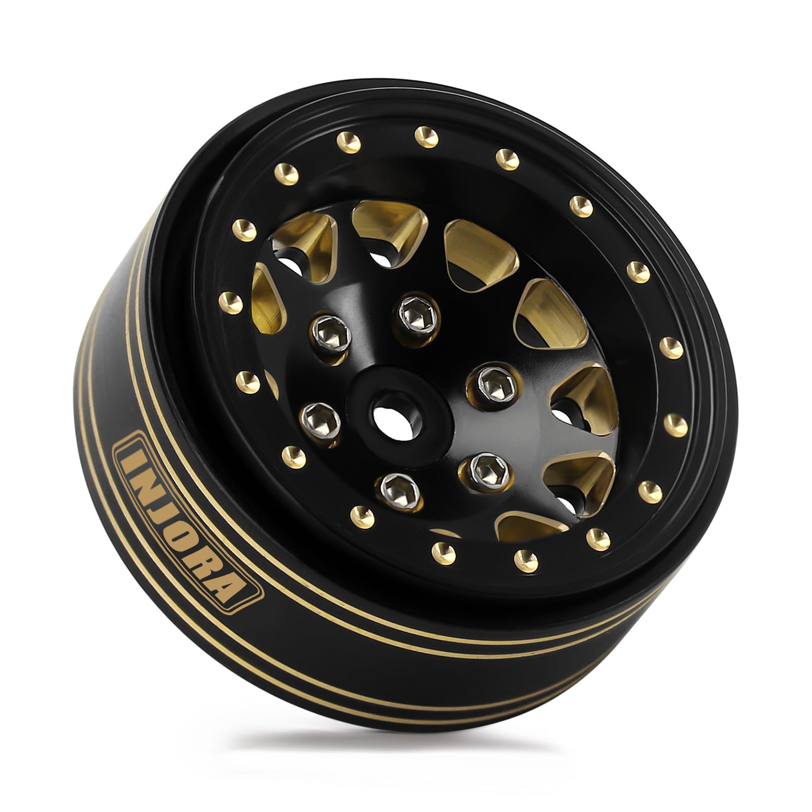 INJORA brass finish blends rugged look with performance.