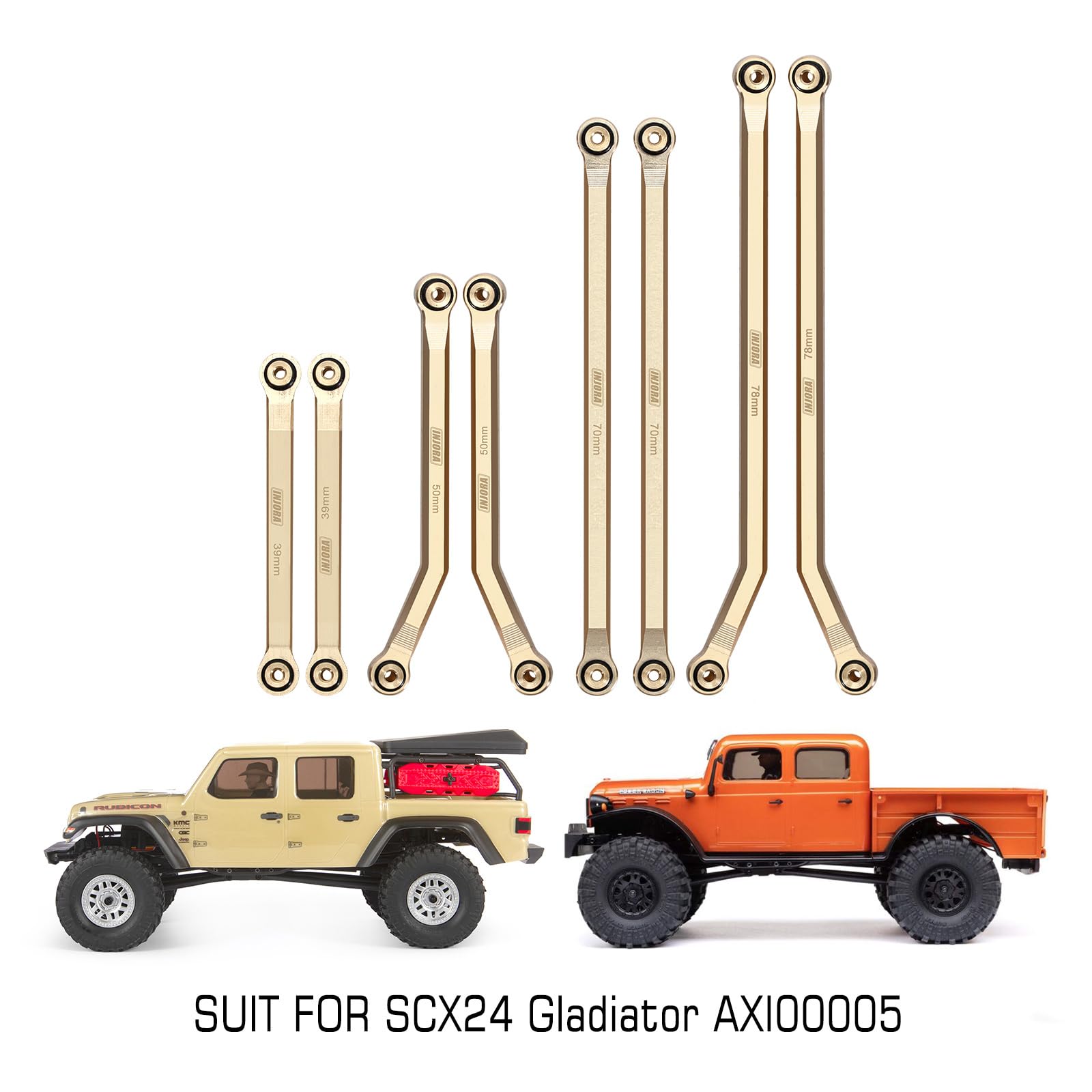 INJORA engraved logo brass links emphasize quality and precision
