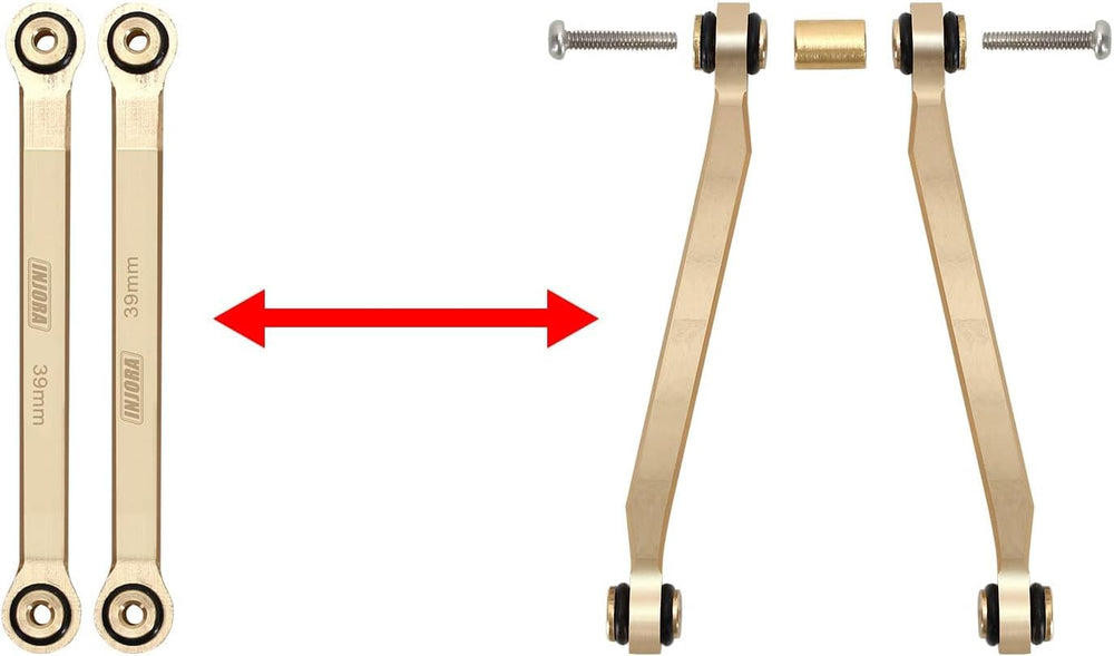 INJORA brass links demonstrate smoother ride by reducing drivetrain friction