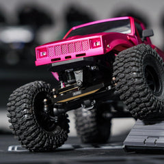 INJORA brass steering links installed on Axial SCX24 with precise CNC joinery