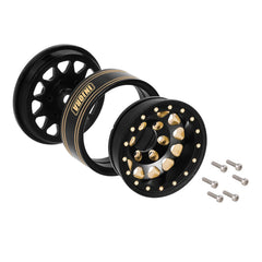 INJORA 1.3-inch wheel, 15.5mm width, enhances traction on trails.