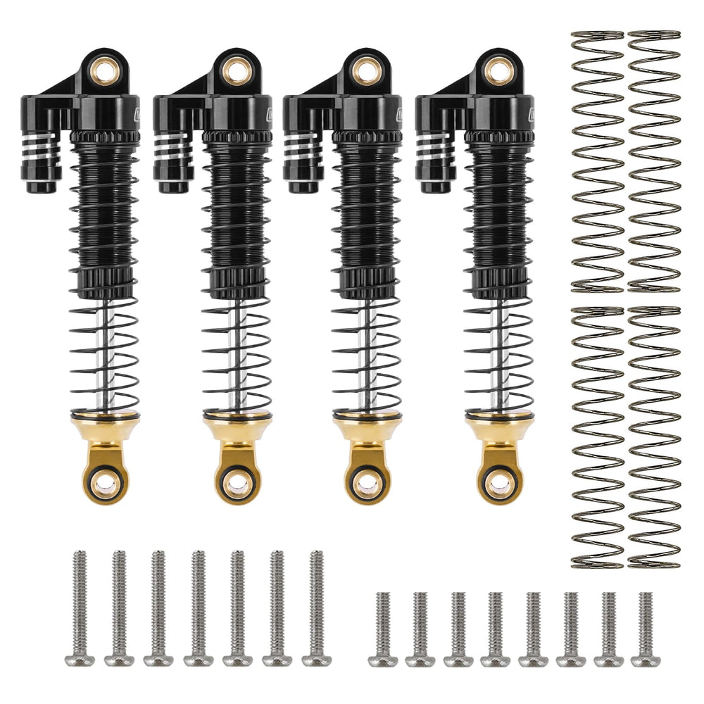 INJORA CNC aluminium shock bodies provide consistent damping performance.