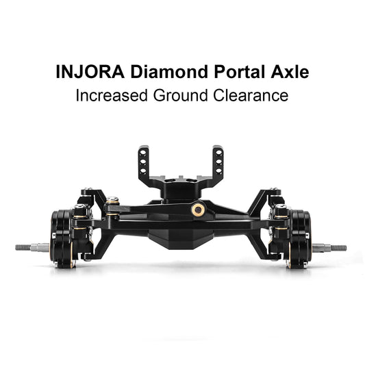 INJORA diamond pumpkin portal axles with realistic scale look