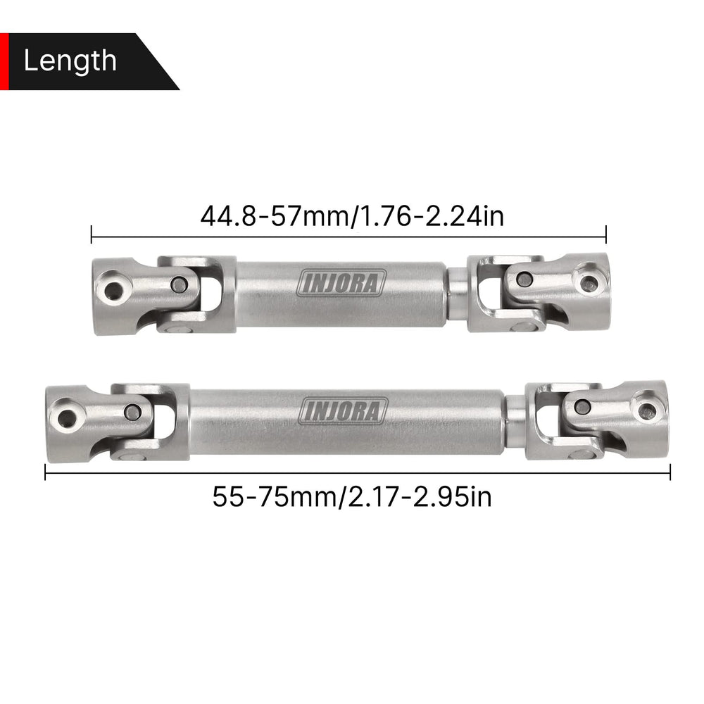 INJORA drive shaft adds spline joint upgrade strength.