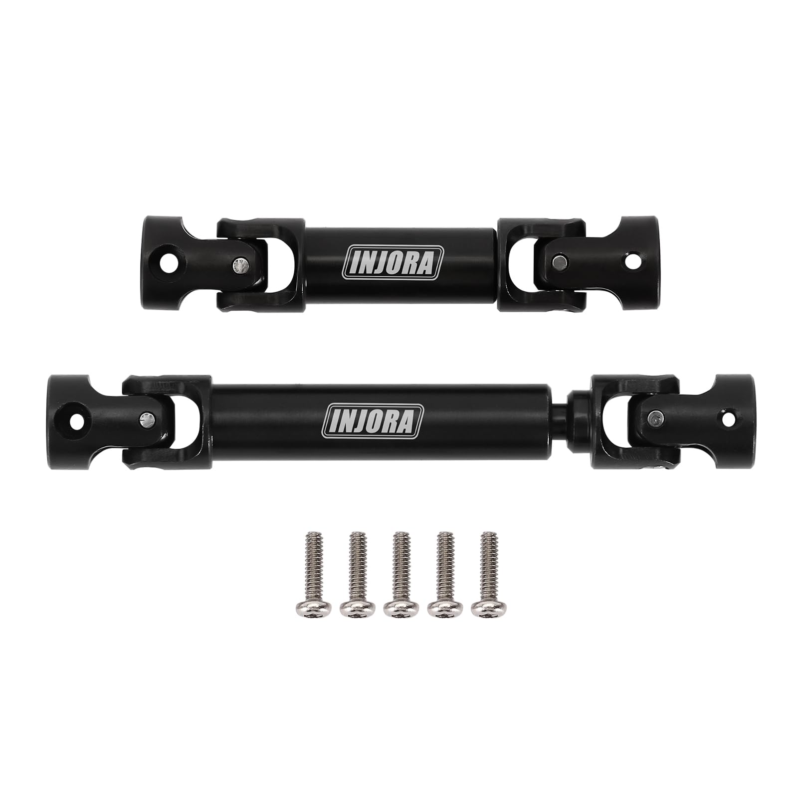 INJORA drive shaft rear view shows durable steel construction