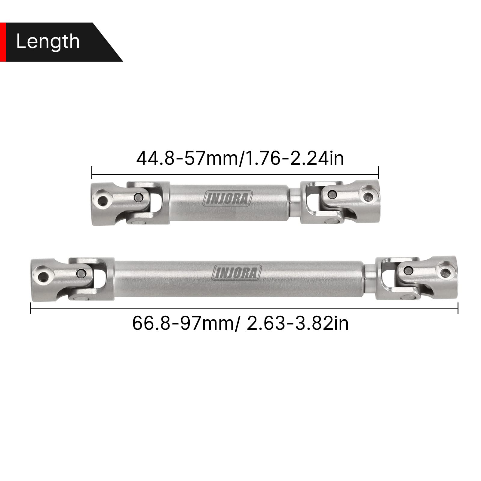 INJORA D-shaped hole drive shaft delivers tighter transmission-axle connection for SCX24 upgrades