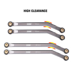INJORA front 4-links grey with engraved logo enhances durability and style