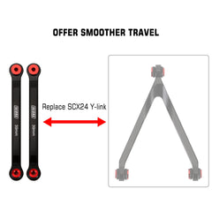 INJORA front links set prevents rubbing and keeps driveshaft aligned during tough climbs.
