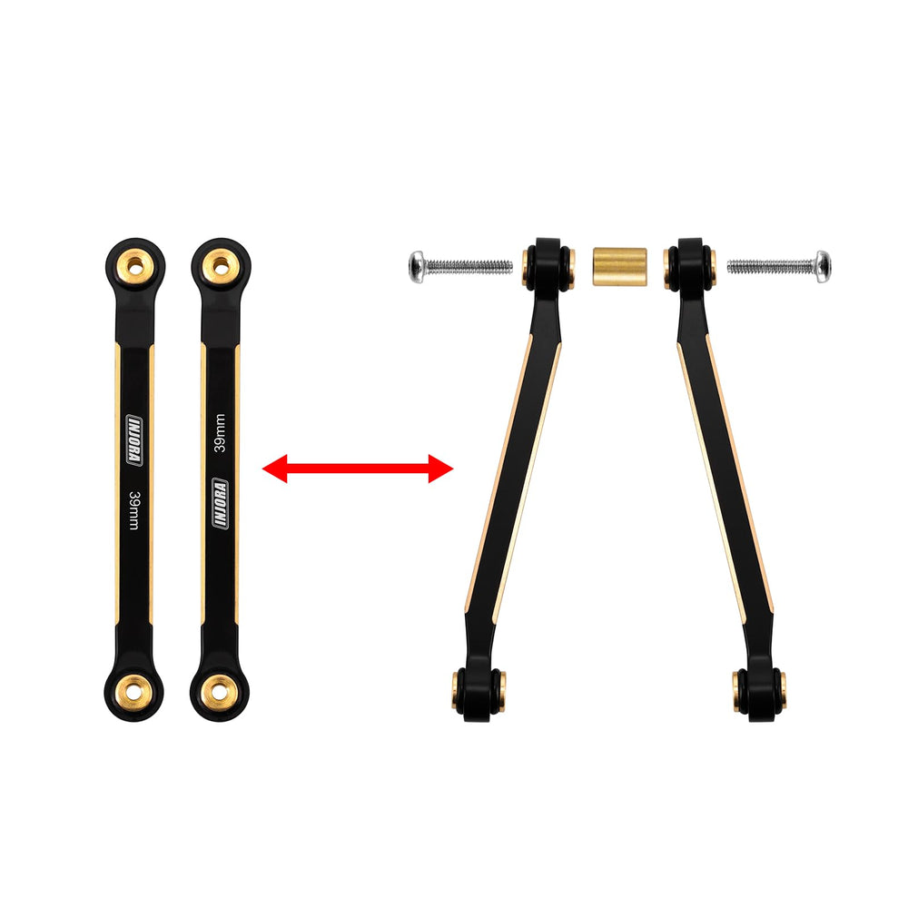 INJORA brass links for Axial SCX24 enable smoother drivetrain interaction.