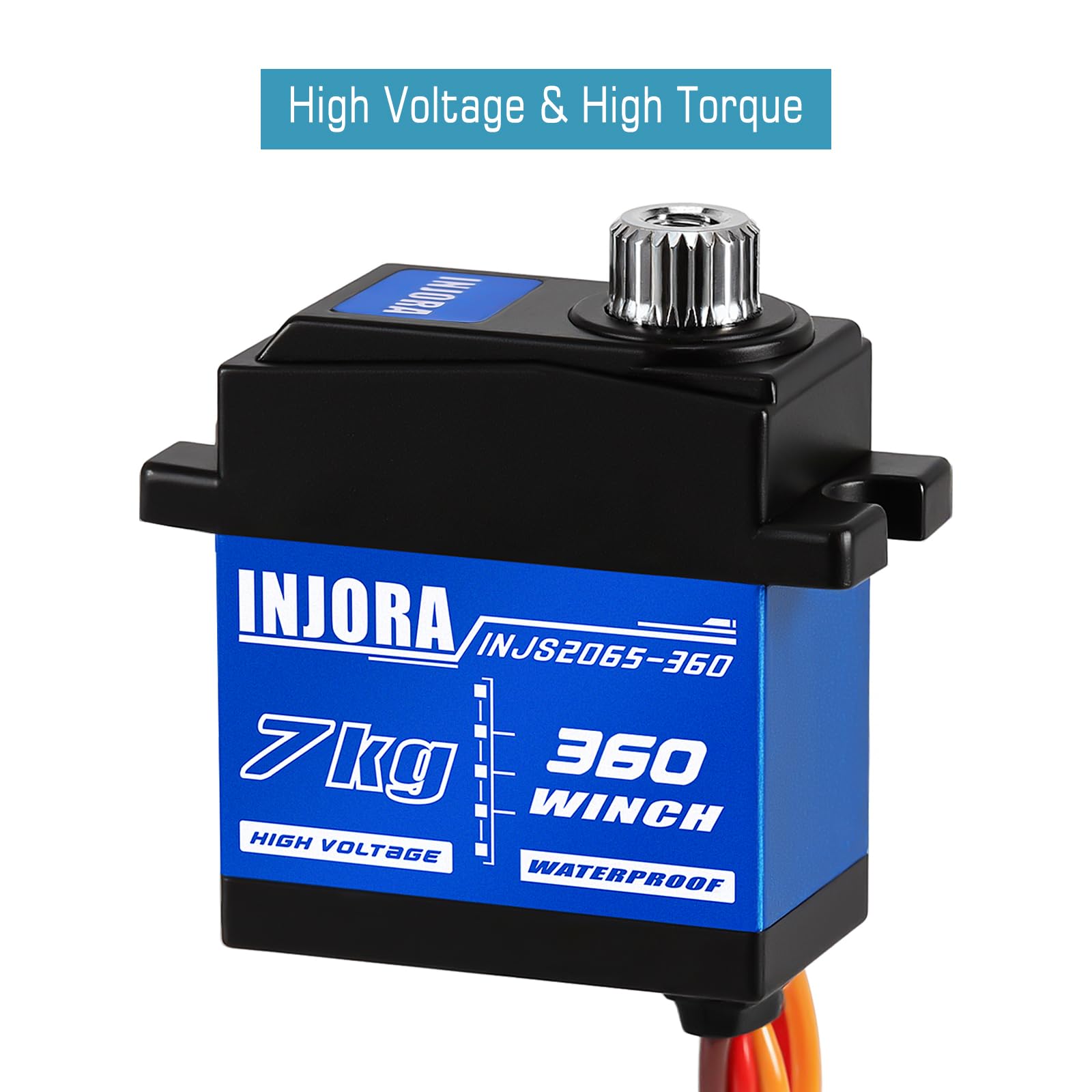 INJORA INJS2065-360 red tow hook highlighting recovery capability and trail realism