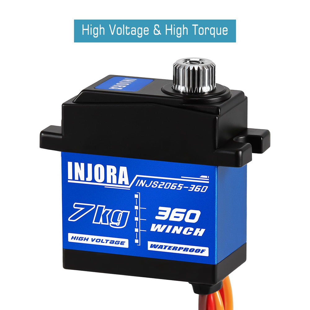 INJORA INJS2065-360 red tow hook highlighting recovery capability and trail realism