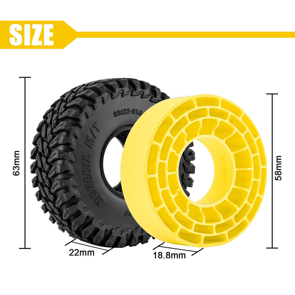 INJORA insert dimensions 58x18.8mm fit micro crawlers precisely