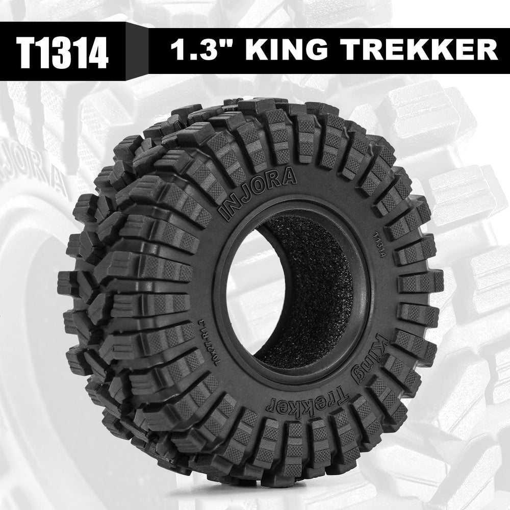 INJORA King Trekker S5 heavy-duty bias ply construction for durability during crawls