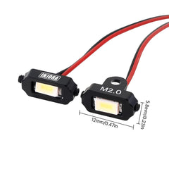 INJORA M2.0 lights on the TRX4M side provide consistent side glow.